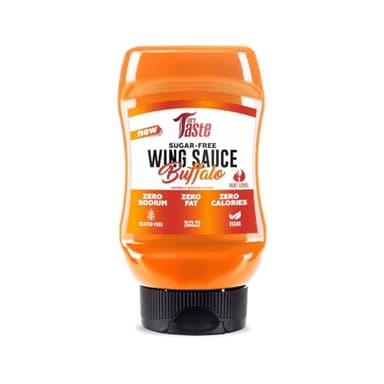 Mrs Taste Sugar Free Sauce, Zero Calories, Zero Sodium, Zero Sugar, High Fiber, Keto Friendly, Paleo Friendly, Low Calorie Option, Condiments and Sauces (10 oz, Buffalo)