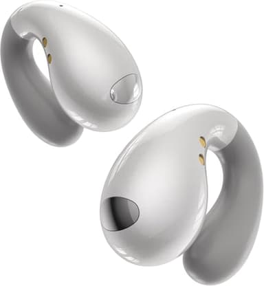 Boytond Ultra Open Ear Earbuds - Ergonomic Clip-On Earbuds, Small Bone Conduction Over-The-Ear Headphones with Waterproof Design, Perfect Running Headphones for Sports and Fitness, Pearl White