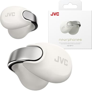 JVC Nearphones Open Ear True Wireless Headphones - Open Ear Earbuds - Bluetooth 5.3-24H Playback - IPX4 Water Resistant - Built-in Mic - Awareness & Comfort - Ear Clip Earbuds - HANP1T