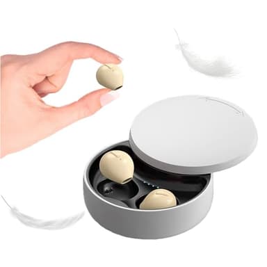 Invisible Earbuds Sleep Smallest Bluetooth Earbuds Mini Wireless Ear Buds Discreet Bluetooth Earpiece Tiny Hidden Small Ears Earbud for Work Headphones True Wireless Earpiece with Charging Case