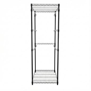 MonsterRAX 5-Tier Heavy Duty Garage Slide Rack for 27-Gallon Totes. Industrial metal organization, 250lb capacity, NSF Certified. (Bins not included) (Black)