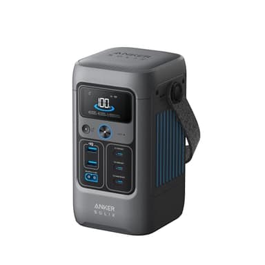 Anker SOLIX C200 DC Power Bank Station, 192Wh Portable Power Station, LiFePO4 Battery, 200W Solar Generator, for Outdoor Camping, Traveling, and Emergencies (No Wall Charger Included)