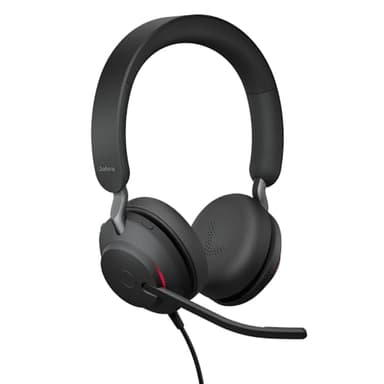 Jabra Evolve2 40 SE (2026 Version) Wired Stereo Noise-Cancelling Headset - Features 3-Microphone Call Technology and USB-C/A Cable - UC, All Platforms - Black