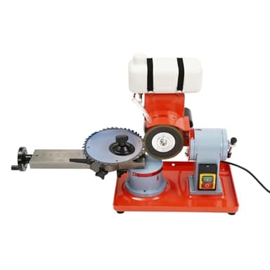 Saw Blade Sharpener Machine, 370W Electric Circular Saw Blade Sharpening Machine 2850RPM Angle Mill Grinding Machine with Water Tank for Carbide Tipped Saw Blades