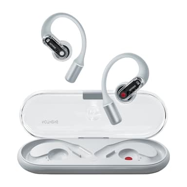 Nothing Ear (Open) Open-Ear Headphones, Earbuds with Earhooks, BT 5.3, Clear Voice Technology with 2 Mics, Fast Charging, Compatible with iPhone & Android -White