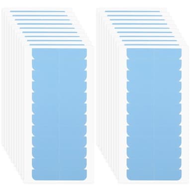 Mabor 240Pcs Tape for Hair Extensions, 1.58 x 0.32 Inch Human Replacement Tape for Hair Extensions, Double Sided Hair Extension Tape Strips Adhesive Wig Tape Beauty Tools (Blue)