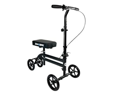 KneeRover Economy Steerable Knee Scooter – Foldable Mobility Aid & Knee Walker with Adjustable Handlebar and Comfortable Knee Pad for Adults (Black)