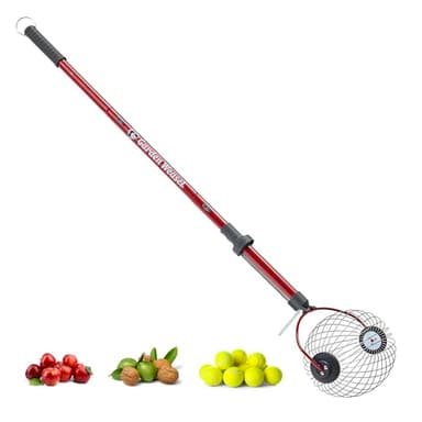 GARDEN WEASEL Large Nut Gatherer Roller – Nut Collector Tool for Walnuts, Sweet Gum Balls, Tennis Balls and More – Yard Picker Upper with Durable Cage and Ergonomic Handle - Newest Model