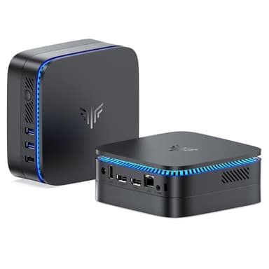KAMRUI AK1PLUS Mini Computer, 12GB LPDDR5 256GB M.2 SSD, Intel Processor N100 (Up to 3.4GHz), Mini Desktop Computer Support 4K Dual Display, WiFi 5, BT 4.2, Gigabit Ethernet, Business Office PC