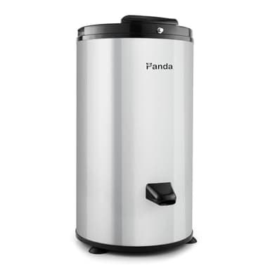 Panda 3200 RPM Portable Spin Dryer – 22lbs Capacity, Stainless Steel Drum & Outer Case, 110V – Stylish Silver Finish