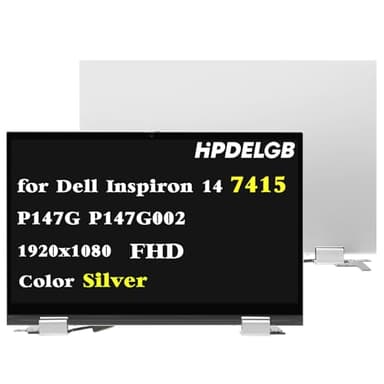 HPDELGB Replacement for Dell Inspiron 5410 7415 2-in-1 P147G P147G002 DP/N DC1RR KRCDD FHD 1920x1080 14.0" LCD Screen Digitizer Display Assembly Silver