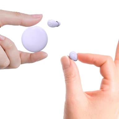 Xmenha Small Mini Invisible Earbuds Wireless Bluetooth for Small Ears Low Profile Tiny Discreet Hidden Sleeping Earbuds for Work Sleep Ear Buds Invisible Headphones Buds Purple
