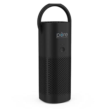 Pure Enrichment PureZone Mini Portable Air Purifier - Cordless True HEPA Filter Cleans Air & Eliminates 99.97% of Dust, Odors, & Allergens Close to You - Cars, School, & Office (Black)