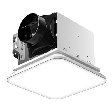Fitop Bathroom Exhaust Fan with Light, 110 CFM 43W 1200LM Ceiling Mount Shower Ventilation Exhaust with Light, 1.0 Sones Bathroom Vent with Light, Bathroom Fan LED Light 3000K/4000K/5000K