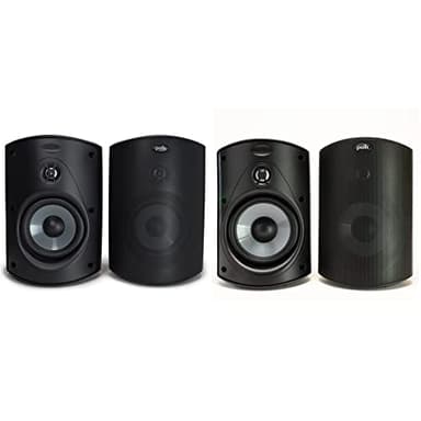 Polk Audio Atrium 6 Outdoor All-Weather Speakers with Bass Reflex Enclosure (Pair, Black) Atrium 4 Outdoor Speakers with Powerful Bass (Pair, Black)