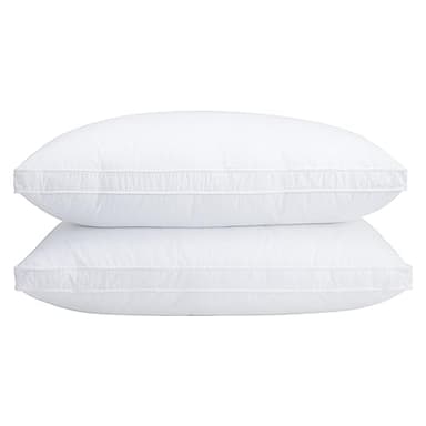 Vendare Down Pillows King Size Set of 2 - Goose Down & Feather Blend 600 Fill Power, 100% Cotton Cover, Hypoallergenic, Hotel Quality Luxury Pillows