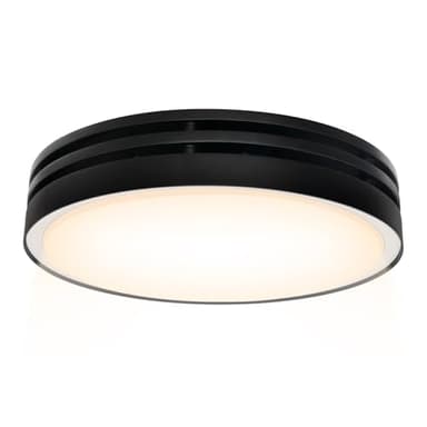 Akicon Bathroom Exhaust Fan with Light, 110CFM, 2.0 Sones for Ceiling, 1000lm Dimmable LED Light and 150lm Nightlight Dual Color Bathroom Vent Fan for Home, Round, Black