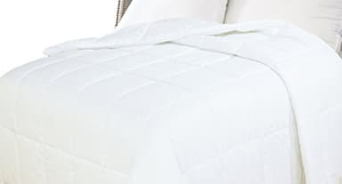 Natural Comfort White Down Alternative Comforter with Embossed Microfiber Shell, Light Weight Filled, King