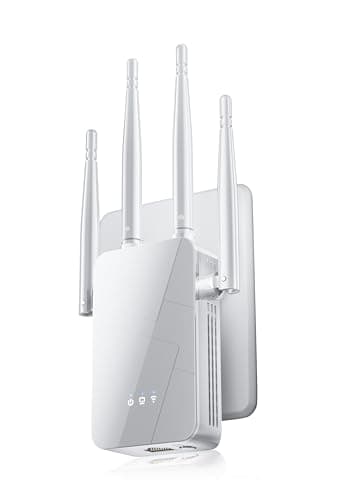 2025 WiFi Extender Signal Booster - up to 10000 sq.ft Coverage, Wireless Booster - Long Range Internet Repeater, WiFi Booster and Signal Amplifier w/Ethernet Port, 1-Tap Setup
