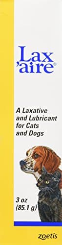 Lax'aire Laxative and Lubricant for Dogs and Cats, Gentle Constipation Relief and Hairball Remedy, 3 oz