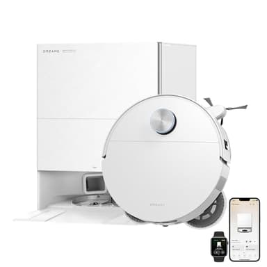 DREAME X60 Ultra Robot Vacuum and Mop, 3.13in Ultra-Thin Design, 3.47in Obstacle Clearing, 35,000Pa Suction, Self Emptying&Refilling, Mop Self-Cleaning, 100% Detangling, 280+Obstacle Avoidance, White