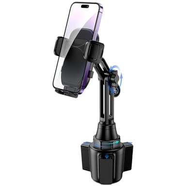 bokilino Cup Phone Mount for Car, [Upgraded Version] Universal Cup Phone Cradle Holder with Long and Adjustable Neck, Friendly Compatible with Cell Phone iPhone, Samsung, Google and All Smartphones