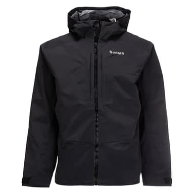 Simms Men's Freestone Wading Jacket - Breathable Waterproof Fishing Jacket, Pockets & Adjustable Hood, Severe Wet Condition Rain Coat, Hunting Boating Jacket, Foul Weather Gear, Black, XX-Large