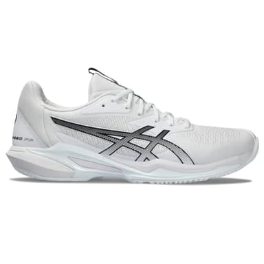 ASICS Men's Solution Speed FlyteFoam 3 Tennis Shoes, 11.5, White/Black
