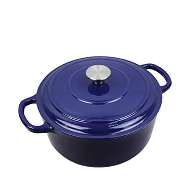 Cast Iron Enameled Pot/Casserole/Duch Oven 9 Qt. with Cover, Blue