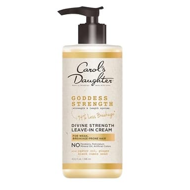 Carol's Daughter Goddess Strength Leave In Conditioner Cream, 10 Fl Oz - Strengthening and Moisturizing for Wavy, Curly Hair