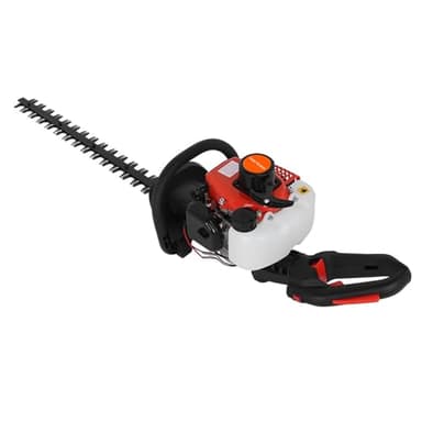 Cordless Gas Hedge Trimmer, 24 Inch Fuel-efficient Low Voice High-Powered Hedge Trimmer 26cc Gas Cordless Bush Cutter with Double Side Blade Suitable for Home Yard Garden Red