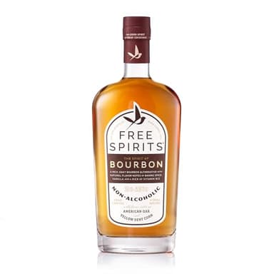 Free Spirits Non-Alcoholic Bourbon Spirit - Award Winning Whiskey Alternative - Low Calorie, Vegan, Gluten-Free with B-Vitamins - Natural Ingredients for Delicious Cocktails - 750 ml Bottle