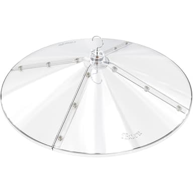 iBorn Baffles for Bird Feeders, 19.5” Oversized Bird Feeder Cover for Rain Guard, Birds Feeders Squirrel Guard, Full Protection for Outdoors, Polycarbonate(PC), Pack of 1, Transparent