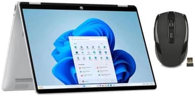 HP OmniBook 5 Flip 2-in-1 14" FHD+ Touch Screen Laptop |Intel Core 7 150U|Intel Graphics| Copilot |Backlit| Silver | 16GB RAM DDR5 | 512GB SSD |Windows 11 Home |Bundle with Wireless Mouse