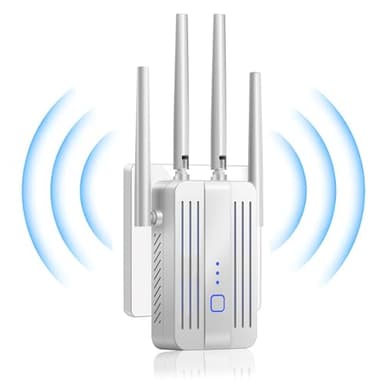 WiFi Extender Signal Booster for Home: Internet Repeater Range Covers Up to 9995 Sq.ft and 45+ Devices for House Wireless Office Basement Room (White, 3XL)