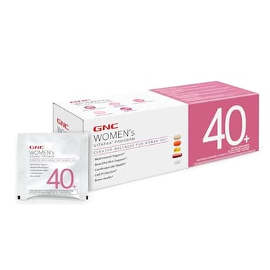 GNC Women’s 40+ Vitapak, 5-in-1 Multivitamin Pack, Healthy Hormones, Brain Health, Metabolism, Bone Strength, Edible Dietary Supplement, 30 Servings