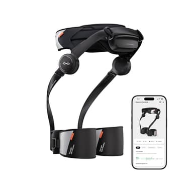 Hypershell X Carbon Exoskeleton, Leg Strength with 800W Output, 17.5km Battery Range, 10 Intelligent Modes, AI-Powered Wearable Exoskeleton for Daily Activities, Walking, 2 Batteries, No Adapter