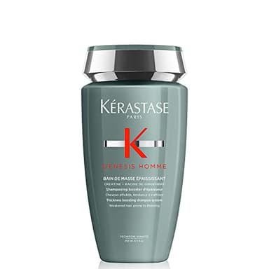 Kerastase Genesis Homme Bain De Masse Shampoo For Men - Thickening & Strengthening Shampoo, Cleanses Weakened Hair & Scalp, 8.5 Fl Oz