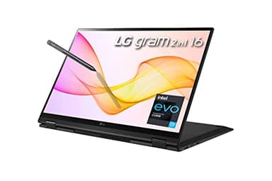 LG Gram 16 2-in-1 Laptop 2022, 16" WQXGA IPS Touchscreen, Intel i7-1165G7 4-Core, Iris Xe Graphics, 16GB LPDDR4, 512GB SSD, Backlit KB, Thunderbolt 4, FP Reader, Wi-Fi 6, Win11 Pro, COU 32GB USB