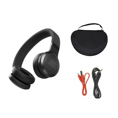 JBL Live 460NC Noise Cancelling Headphones – Wireless Bluetooth Over-Ear with Hi-Fi Sound, 50H Battery, Hands-Free Calls, Adaptive ANC, Google & Alexa – Includes Travel Carrying Case (Black)