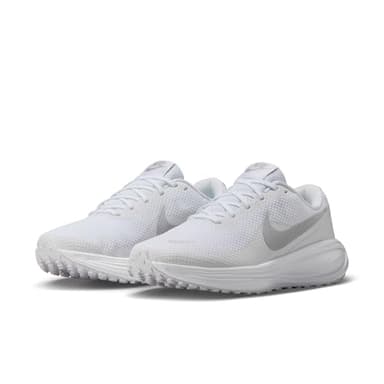 Nike Women's Revolution 8 Road Running Shoes, White/Pure Platinum, 9.5 Extra Wide