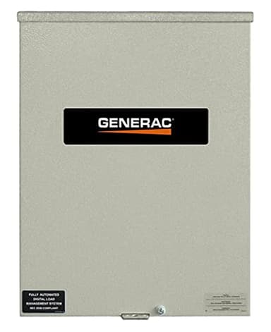 Generac 100-Amp Generator Transfer Switch, Automatic Smart Transfer Switch, 120/240V Single Phase, NEMA 3R Enclosure, Load Management Ready