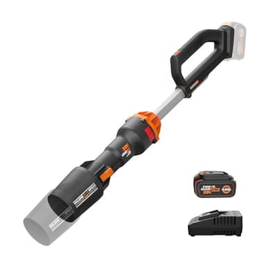 WORX Nitro Cordless Leaf Blower, Electric Blower with 410 CFM & 130 MPH, Blowers for Lawn Care with 3.8 Lbs, 4.0 Ah Battery & Charger Included, WG543