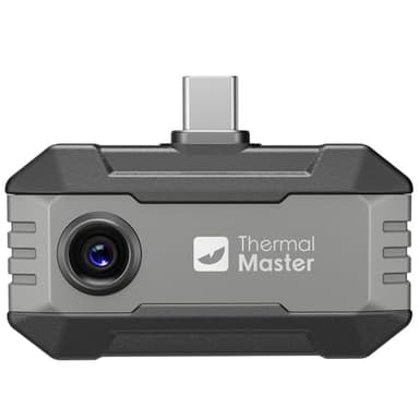 Thermal Master P1 - Thermal Camera for Type-C iPhone & Android, 320x240 Super Resolution Infrared Imager w/3.6℉ Accuracy, -4℉-1112℉ High Temp, Spot Tracker, 15x Zoom, 160x120 Ir Resolution, Grey