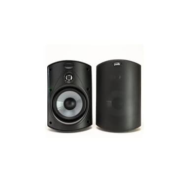 Polk Audio Atrium 4 Outdoor Speakers with Powerful Bass (Pair, Black), All-Weather Durability, Broad Sound Coverage, Speed-Lock Mounting System