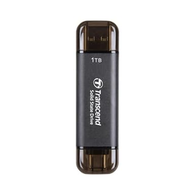 Transcend 1TB External SSD, Up to 1,050MB/s, Dual USB Hard Drive for Tesla, iPhone15,16&iPad&Mac, Steam Deck/ROG Ally/MSI Claw/Windows/Android/PS5/Smart TV, 2-in-1 Type C &A, USB 3.2 Gen2 Portable SSD
