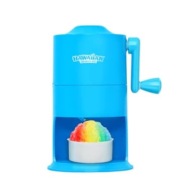 Hawaiian Shaved Ice Mini Snow Cone Machine - Portable Countertop Ice Shaver with No Slip Base - No Electricity Needed - Ice Cup Included - Lightweight - Stainless Steel Blade