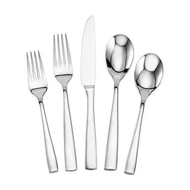 Mikasa, Delano Flatware Service for 4, 20 Piece Set, 18/0 Stainless Steel Silverware Set