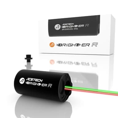 ACETECH Airsoft Pistal/Riffle Tracer Unit Brighter R 14mm CCW Negative Thread with M14- to M11+ Adaptor Glow in The Dark Grean/Red BB LED Lighting Effect