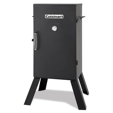 Cuisinart 30" Electric Smoker, 3 Adjustable Racks, Large Capacity BBQ Meat Smoker, Water & Wood Trays for Smoked Meat, Brisket, Salmon & Jerky, Adjustable Temperature Control